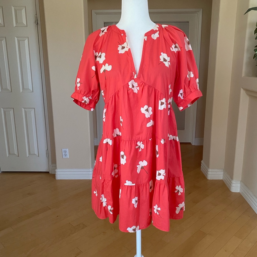 Universal Thread Coral and Cream Dress